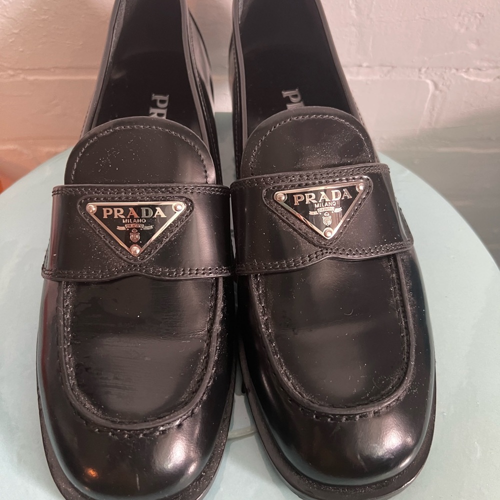 Prada Black Loafers - like new
